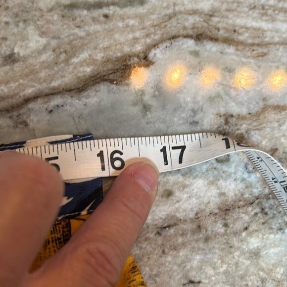 Andrew America Mini Skirt Size 14 Floral 100% silk blue & yellow sunflower - Picture 5 of 9